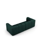Canapé modulaire en chenille Francesca 3 places vert bouteille - 226 x 96 x 70 cm