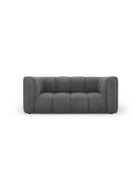 Canapé en chenille Francesca 2 places gris foncé - 166 x 96 x 70 cm