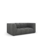 Canapé en chenille Francesca 2 places gris foncé - 166 x 96 x 70 cm