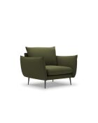 Fauteuil en tissu structuré Elio vert - 97 x 94 x 97 cm