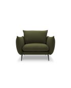 Fauteuil en tissu structuré Elio vert - 97 x 94 x 97 cm