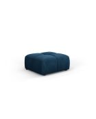 Pouf en chenille Francesca bleu roi - 64 x 64 x 38 cm