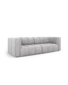 Francesca 3-Sitzer-Modulsofa aus Chenille, hellgrau, 226 x 96 x 70 cm