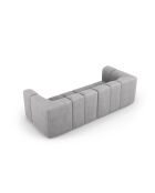Francesca 3-Sitzer-Modulsofa aus Chenille, hellgrau, 226 x 96 x 70 cm