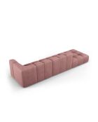 Canapé modulable gauche en chenille Francesca 4 places rose - 293 x 96 x 70 cm