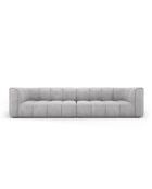 Canapé modulaire en chenille Francesca 4 places gris clair - 286 x 96 x 70 cm