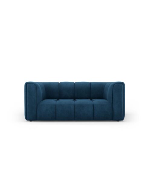 Canapé en chenille Francesca 2 places bleu roi - 166 x 96 x 70 cm