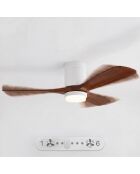 Ventilateur de plafond avec lumière bois foncé