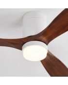 Ventilateur de plafond avec lumière bois foncé