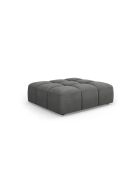 Pouf en chenille Francesca gris foncé - 96 x 96 x 38 cm