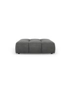 Pouf en chenille Francesca gris foncé - 96 x 96 x 38 cm