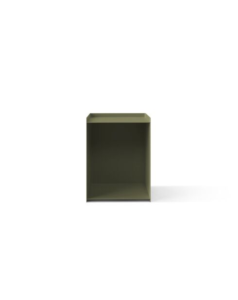 Table de chevet en métal Tullio vert mousse - 39.5 x 39.5 x 51.5 cm