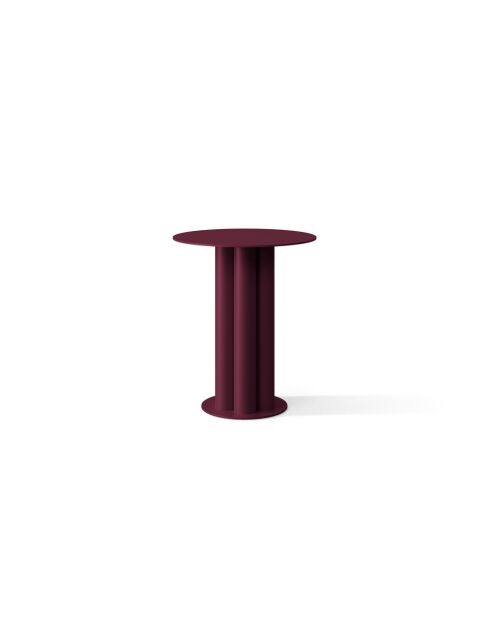Table d'appoint en métal Mara bordeaux - 40 x 40 x 47 cm