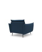 Fauteuil en tissu structuré Elio bleu - 97 x 94 x 97 cm