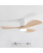 Ventilateur de plafond avec lumière bois clair