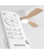 Ventilateur de plafond avec lumière bois clair