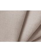 Pouf en chenille Francesca beige - 64 x 64 x 38 cm