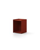 Table de chevet en métal Tullio brique - 39.5 x 39.5 x 51.5 cm