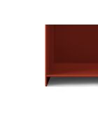 Table de chevet en métal Tullio brique - 39.5 x 39.5 x 51.5 cm