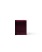 Table de chevet en métal Tullio bordeaux - 39.5 x 39.5 x 51.5 cm