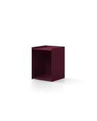 Table de chevet en métal Tullio bordeaux - 39.5 x 39.5 x 51.5 cm