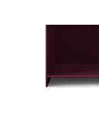 Table de chevet en métal Tullio bordeaux - 39.5 x 39.5 x 51.5 cm