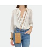 Funda Meghan de piel natural - 17,5 x 10 cm