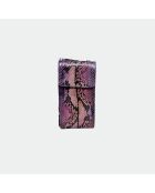 Funda Meghan de piel morada - 17,5 x 10 cm
