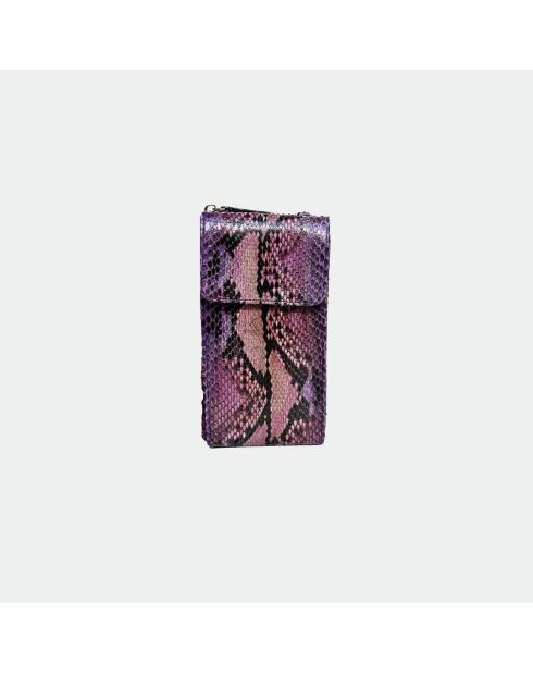 Funda Meghan de piel morada - 17,5 x 10 cm