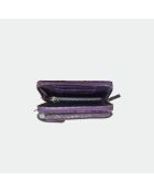 Funda Meghan de piel morada - 17,5 x 10 cm