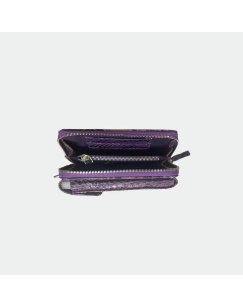 Funda Meghan de piel morada - 17,5 x 10 cm