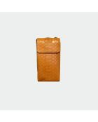 Funda de piel mandarina Meghan - 17,5 x 10 cm