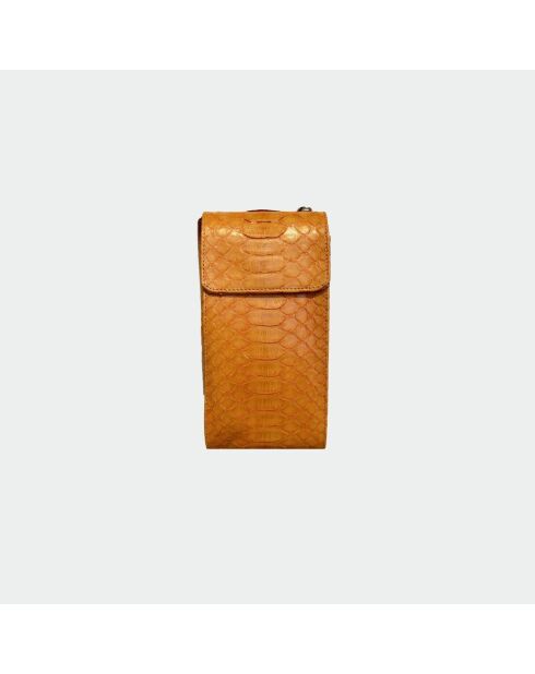 Funda de piel mandarina Meghan - 17,5 x 10 cm