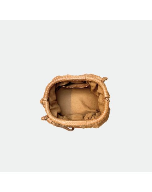 Sac bandouliere souple Uniq en cuir baby natural - 23 x 18 cm