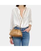 Sac bandouliere souple Uniq en cuir baby natural - 23 x 18 cm