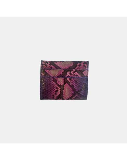 Tarjetero Kiko de piel morada - 10,5 x 8,5 cm