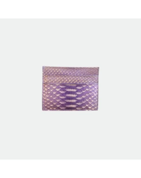 Tarjetero Kiko de piel lila - 10,5 x 8,5 cm