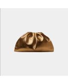 Funda blanda Uniq de piel grande de color bronce brillante, 31 x 20 cm