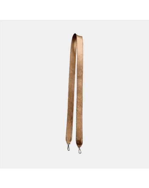 Funda blanda Uniq de piel grande de color bronce brillante, 31 x 20 cm