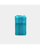 Funda de piel Meghan Ocean - 17,5 x 10 cm