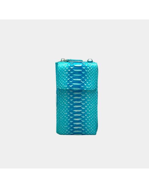 Funda de piel Meghan Ocean - 17,5 x 10 cm