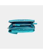 Funda de piel Meghan Ocean - 17,5 x 10 cm