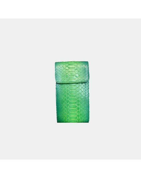 Funda de piel Meghan Jungle - 17,5 x 10 cm