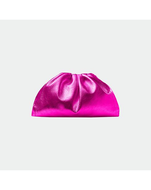 Bolsa grande de piel suave de color rosa brillante - 31 x 20 cm