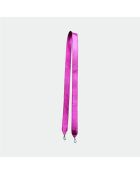 Bolsa grande de piel suave de color rosa brillante - 31 x 20 cm