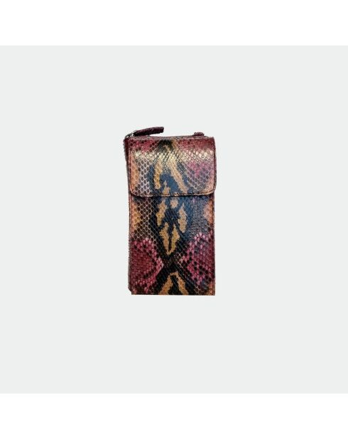 Funda Meghan de piel burdeos - 17,5 x 10 cm