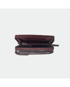Funda Meghan de piel burdeos - 17,5 x 10 cm