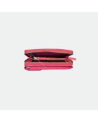 Pochette Meghan in pelle rosa elettrico - 17,5 x 10 cm