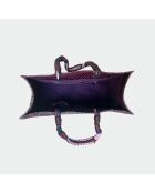 Sac bandouliere Giorgio en cuir bourgogne - 30,5 x 40 cm