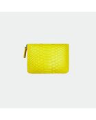 Cartera Bridget de piel color limón - 14 x 10 cm